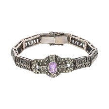 Armband Silber 835 Amethyst