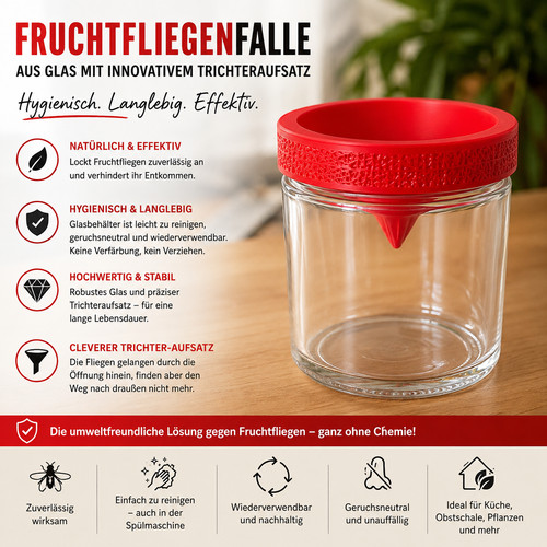 Fruchtfliegenfalle aus glas - fruchtfliegenfalle,