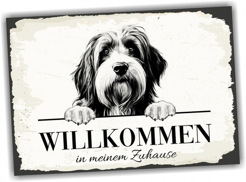 Hundeschild willkommen zuhause - hundeschild,