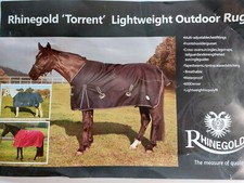 Rhinegold Pferd Decke Pferdedecke Nierendecke Ausreitdecke Weidedecke blau