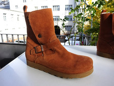 BIRKENSTOCK MAGDALA Dam Schuhe LAMMFELL Stiefel Leder Portugal Gr.36 Schmal Neu