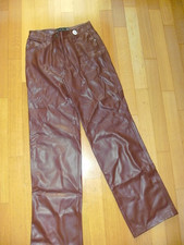 Damen kunstlederhose bordeaux - kunstlederhose,