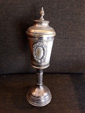 Deckelpokal antik Messing