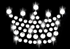 STRASSSTEINE KRONE BÜGELBILD