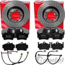 brembo BREMSSCHEIBEN+ BELÄGE VORNE+HINTEN passend für PORSCHE 987 BOXSTER CAYMAN