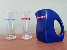 Pernod Set, Krug und 2 Gläser, original, true vintage, ungebraucht, wie neu