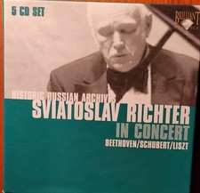 Sviatoslav Richter in Concert. Beethoven/Schubert/Liszt. 5 CD Set