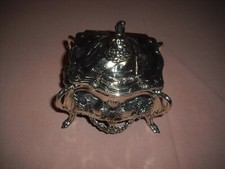 Schmuckschatulle Jewel Box, silberfarben, reich verziert, neu in OVP