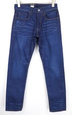 G-STAR RAW Herren W28/L32 Dunkelblau Gewaschen Stretch Knopf Tapered Jeans I