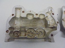 Alte Backform  Schokoladenform Hase/ Osterhase Mit Eisenbahn Lokomotive