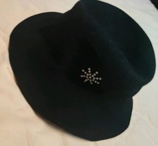 Damen Hut Filz Schwarz