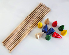 10 Stück Kreisel aus Holz mit