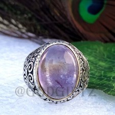 Natürlich Amethyst Edelstein 925 Solid Sterlingsilber Handgefertigt Schmuck Ring