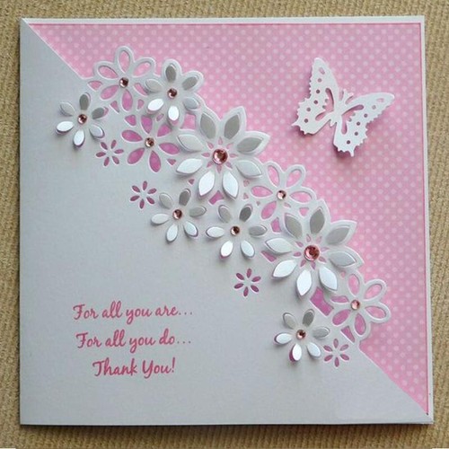 Stanzschablone spitze blume - spitze,