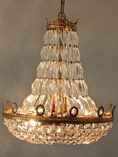 Hochwertige Messing Bleikristall Kronleuchter Lüster 9 Flammig