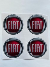 4x Fiat Silikon Felgenemblem Aufkleber Nabenkappen Mitte Radkappe Logo Decal