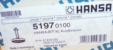 Hansa Hansajet XL Kopfbrause Deckenbrause # 5197-0100