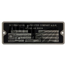 Typenschild für Case IH IHC