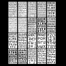 Buchstaben-Schablonen Set für