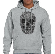 Totenkopf Blumen Herren Gothic