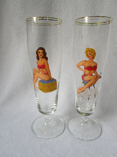 50er jahre bier - jahre, bier-gläser