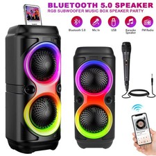 200W Kabelloser Bluetooth 5.0 Lautsprecher Subwoofer Musikbox mit Mikrofon 2025