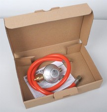 Schlauch und Regler Set Gasschlauch 80 cm Druckminderer 50 mbar Druckregler