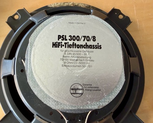 Isophon psl300 8 ohm - 1x,