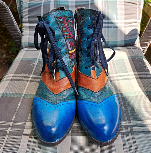 Damen leder stiefeletten - leder,