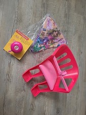 Kinder Fahrradklingel /-Glocke Fahrrad Sattel-/ Sitzbezug Korb Puppentrage 3tlg 