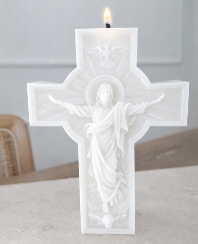 Jesus kreuz kerze kirche - kreuz,