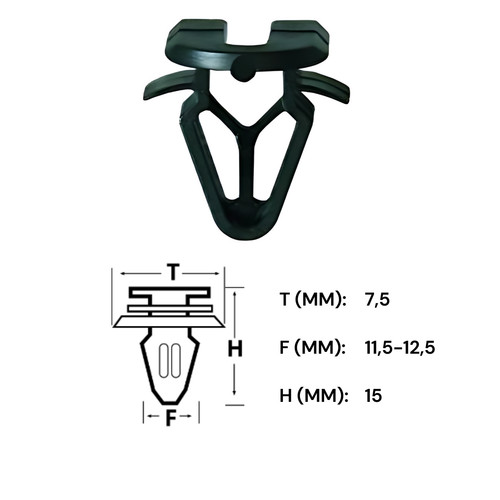 15x verkleidung clips - 15x,
