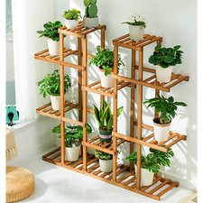  XXL Holz Pflanzentreppe