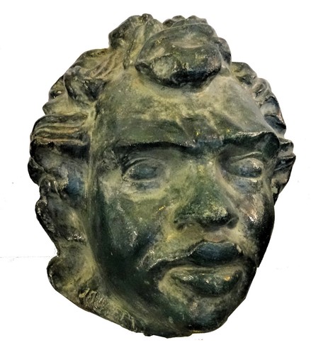 Patinierter gipskopf 1964 - patinierter,