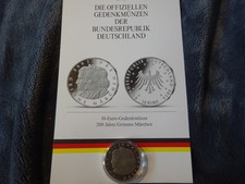10 Euro Silber Gedenkmünze DEUTSCHLAND 200 J. Grimms Märchen 2012 Zertifikat