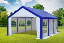 Partyzelt 4x6m Blau Weiß PVC