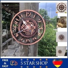 Gartenuhr Outdoor Wetterfest Retro Groß Vintage Dekor Wanduhr Ohne Ticken