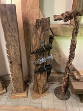 Weinständer Weinflaschenhalter Flaschenbalken Eichebalken Flaschen Stele 