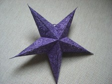Papierstern Laterne lila  faltbar