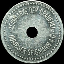 BIERMARKE: "1/2 Liter". BRAUEREI HUMBSER-GEISMANN AG - FÜRTH / BAYERN.