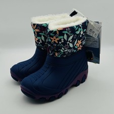 Lupilu Kinder LED Boots Winterstiefel Gefüttert Mädchen Lila mit Blumen Gr. 28