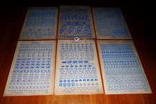 6 Original DDR Typofix Rubbelbilder NVA taktische Zeichen militärische Symbole 2