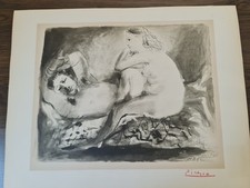 Picasso, Le Dormeur, 1942, Pochoir-Lithographie, Femmes et Faunes, Euro Art