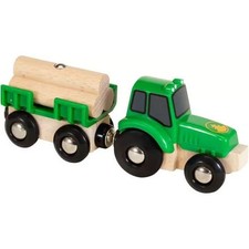 Brio traktor mit - traktor, holzanhänger