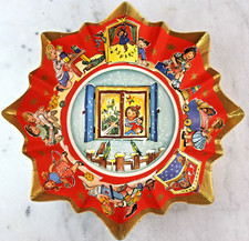 Weihnachtsteller Pappe Bunter Teller Weihnachten Nikolaus 50er 60er 50s 60s 70er