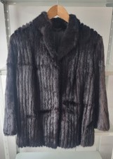 Echte Nerzjacke Dunkelbraun