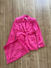Zara Anzug Set Rock Blazer Pink Leinen XS Neu