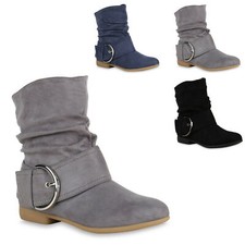Damen Schlupfstiefel Schnallen