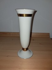 Vase Porzellan mit Goldrändern Lindner Kueps Bavaria 22 cm hoch einwandfr. Zust.