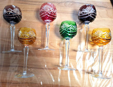 6 x Nachtmann Weinglas Römer Mehrfarbig Bleikristallglas Serie 124 TOP Zustand